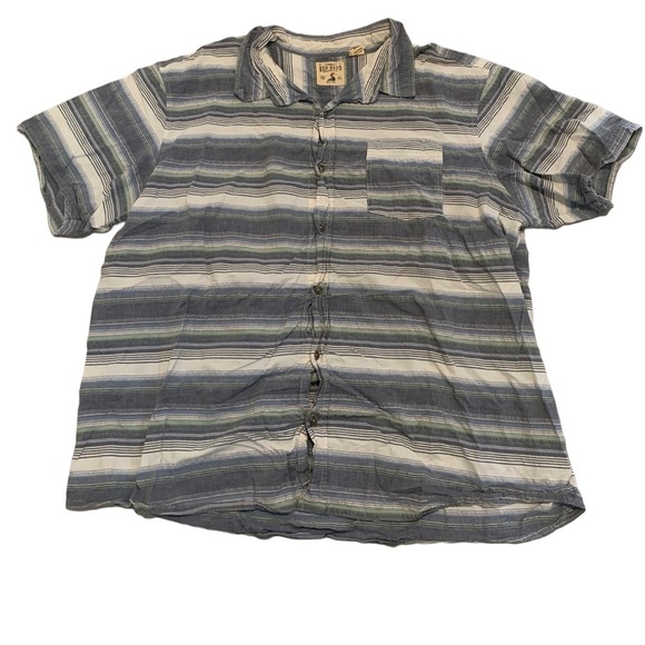 Red Head Brand Co. Men's 3XL Blue Striped Short Sleeve Button-Up Shirt - Picture 1 of 6